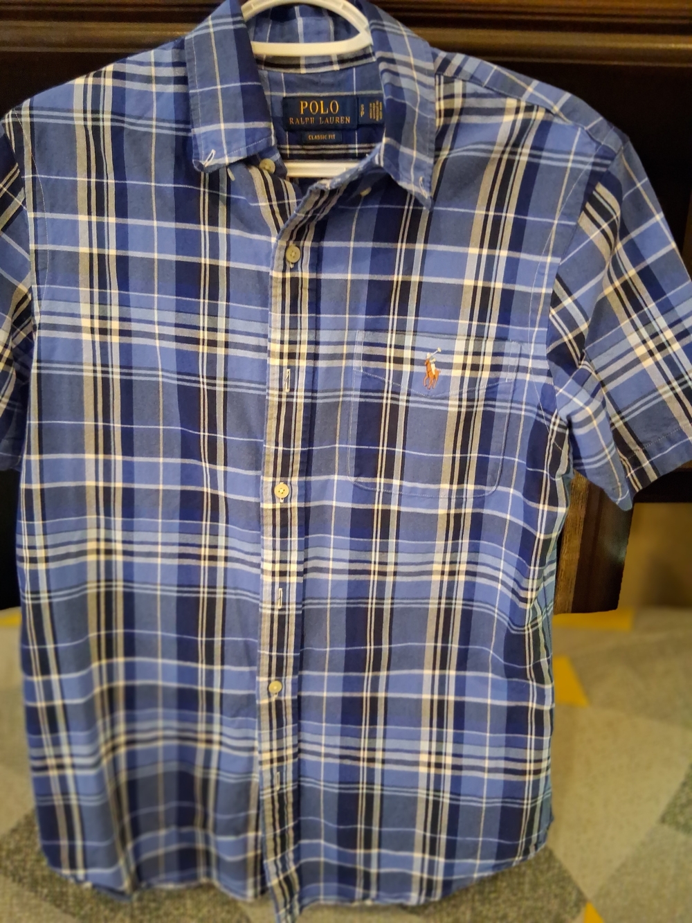 Polo by Ralph Lauren Blue Plaid Short-Sleeve Button-Up Shirt